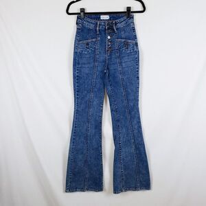 Cello Flare Jeans Juniors 1 Blue Skate Y2K Retro 70s Festival Boho Western